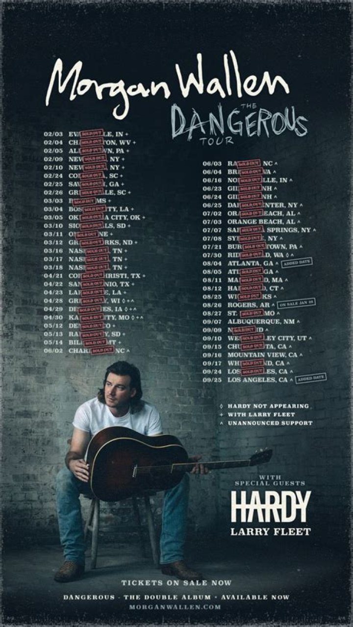 Morgan Wallen Announces “The Dangerous Tour” with HARDY and Larry Fleet – Celeb Secrets Country |